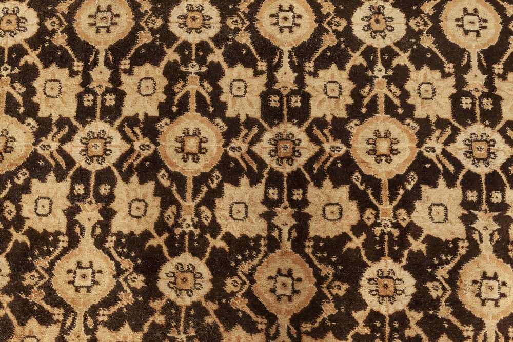 Vintage Indian Agra Botanic Handmade Wool Rug BB0487