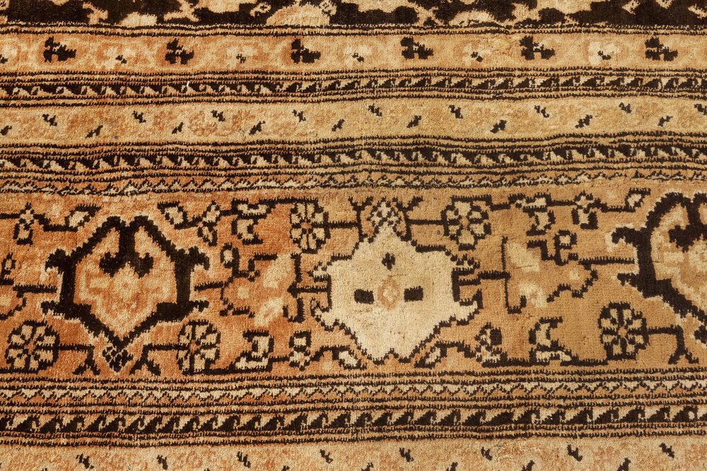 Vintage Indian Agra Botanic Handmade Wool Rug BB0487