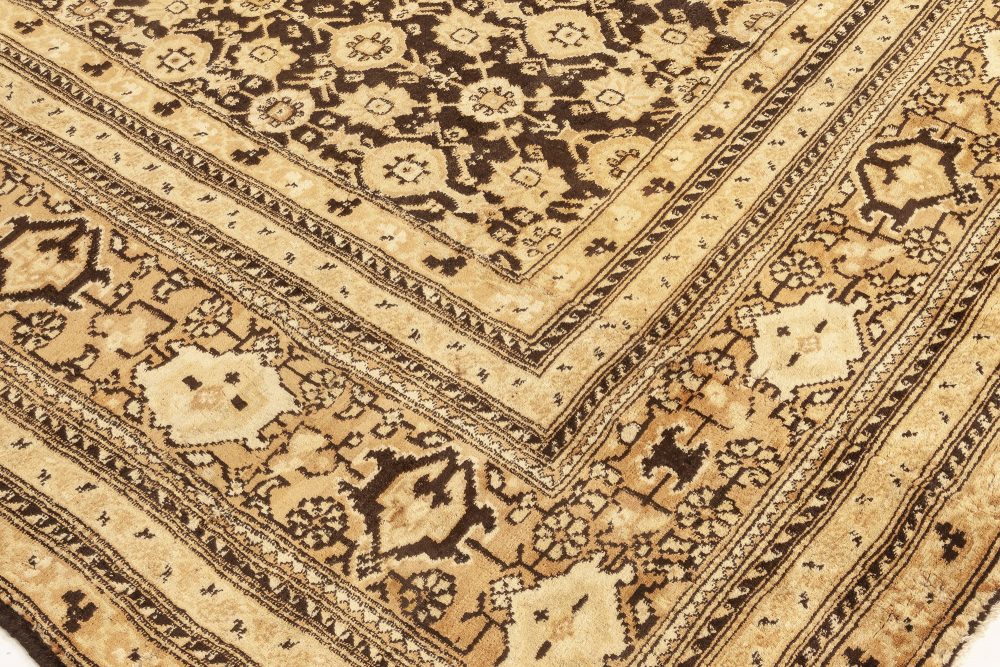 Vintage Indian Agra Botanic Handmade Wool Rug BB0487