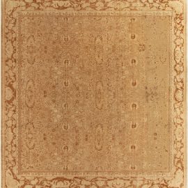 Authentic Indian Agra Botanic Handmade Wool Rug (Size Adjusted) BB2546