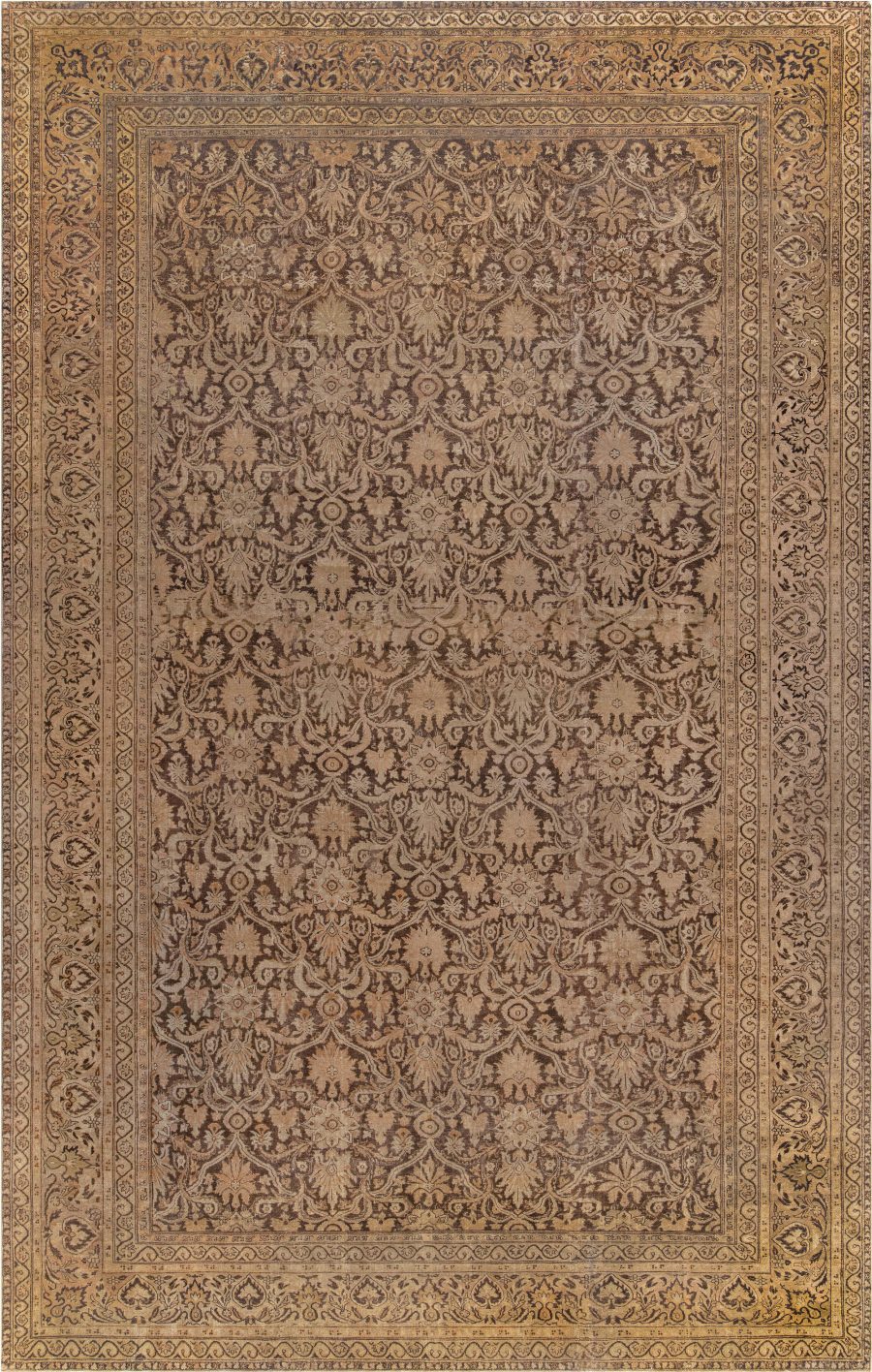 Vintage Indian Amritsar Botanic Handmade Wool Carpet BB1958
