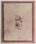 Vintage French Art Deco <mark class='searchwp-highlight'>Pink</mark> Botanic Handmade Wool Rug BB3779