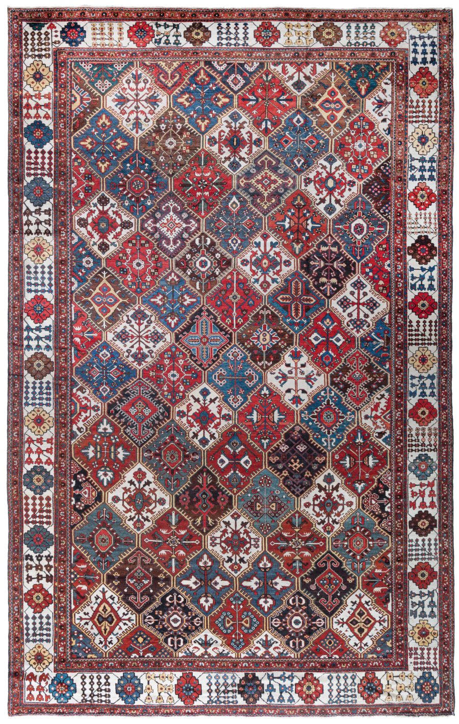 Authentic 19th Century Persian Bakhtiari Carpet BB3245