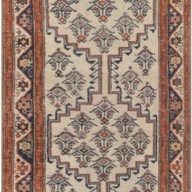 Antique Hamadan Handmade Wool Runner BB4599
