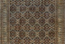 Antique Persian Kirman Botanic Handmade Wool Rug BB7382
