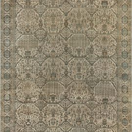 Fine Antique Persian Kirman Botanic Handmade Wool Rug BB7137