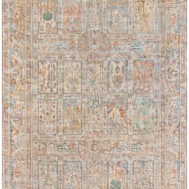 Antique Kirman Persian Allover Pale Sand Hand-Knotted Wool Rug – Circa 1920 BB7113