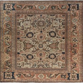 19th Century Persian Sultanabad Handwoven Wool Carpet BB7194
