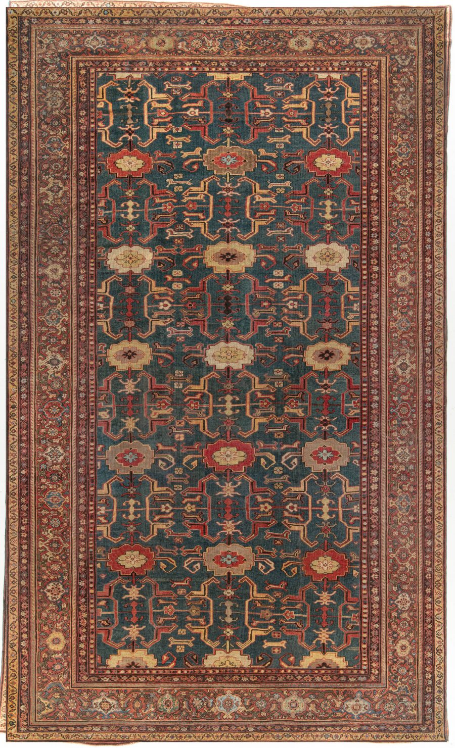 Fine Antique Persian Sultanabad Red, Blue, Yellow Rug BB4331