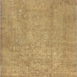 19th Century Persian Tabriz Botanic Handmade Wool Rug BB7128