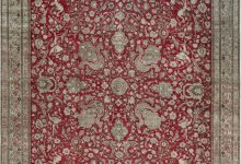 19th Century Persian Tabriz Red Hand Knotted Wool Carpet BB7204