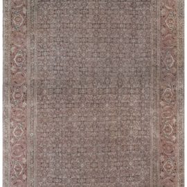 Antique Tabriz Persian Allover Oversized Soft Beige Hand-Knotted Wool Rug – Circa 1900 BB2181