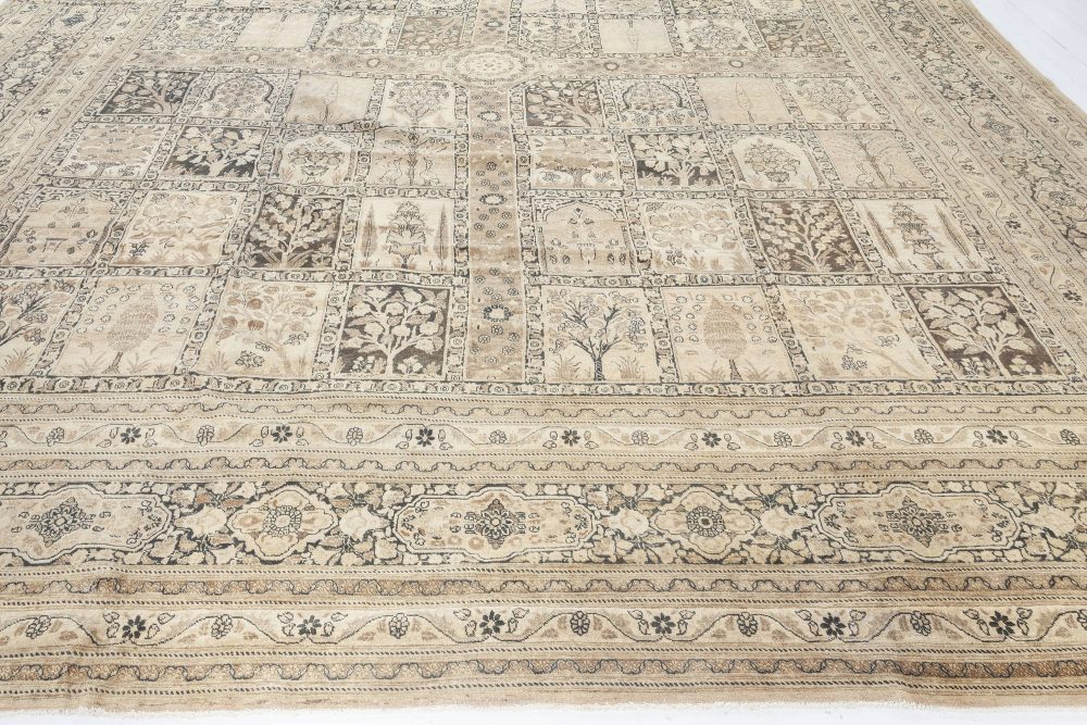 Authentic Persian Tabriz Botanic Handmade Wool Carpet (Size Adjusted) BB2716
