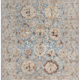 Antique Tabriz Persian Allover Floral Warm Tan Hand-Knotted Wool Carpet – Circa 1900 BB4034