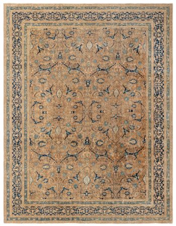 Antique Tabriz Persian Floral Allover Light Beige Hand-Knotted Wool Rug – Circa 1900 BB3325 Antique Tabriz Persian Floral Allover Light Beige Hand-Knotted Wool Rug – Circa 1900 BB3325