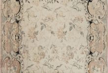 Russian Bessarabian Soft Gray, Green and Orange Handwoven Wool Rug BB7393