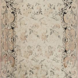 Antique Bessarabian Russian Allover Pale Sand Flatweave Wool Carpet – Circa 1900 BB7393