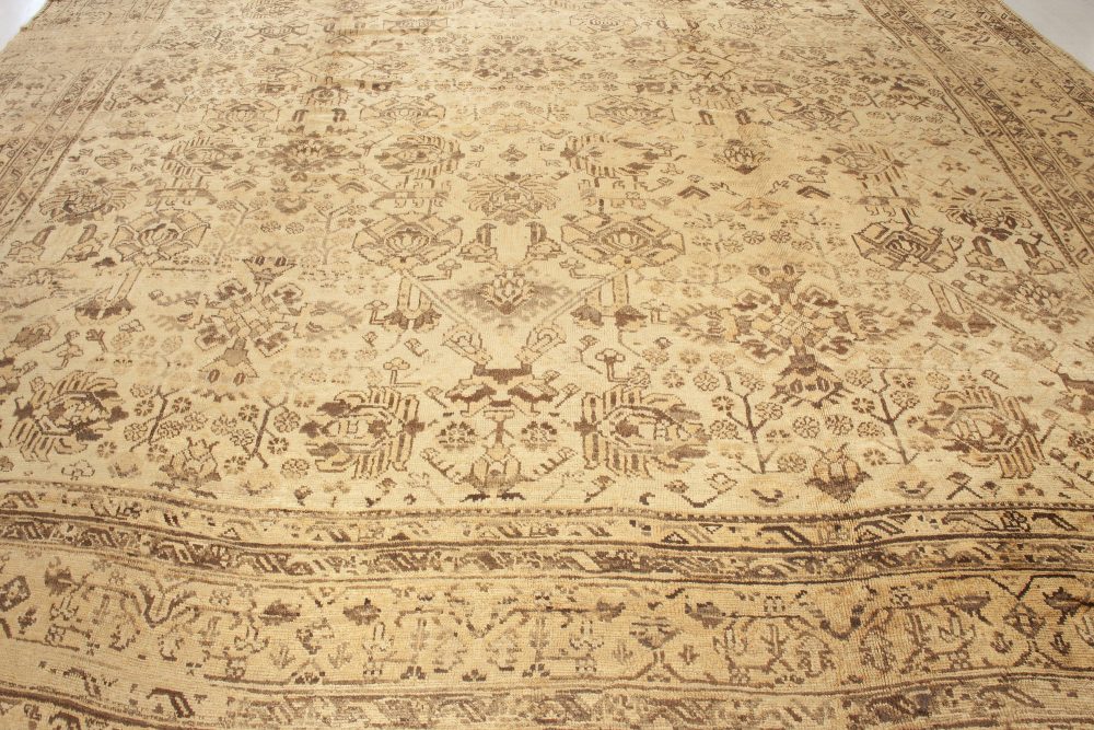 Oversized Antique Turkish Oushak Handmade Wool Rug BB3157