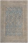 High-quality Vintage Persian Khorassan Green Handmade Wool Rug BB6085