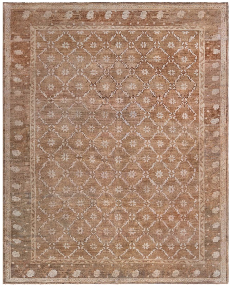 Authentic Turkish Oushak Handmade Wool Rug BB7492
