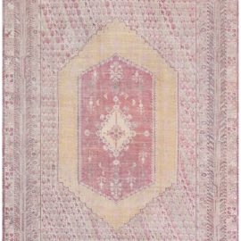 Antique Turkish Floral Medallion In Pale Sand Hand-Knotted Wool Rug – Circa 1880 BB8595