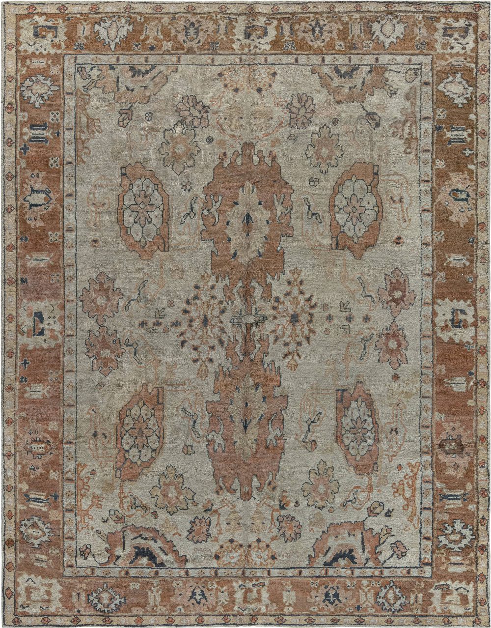 Antique Turkish Oushak Rug BB7487