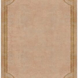 Vintage Art Nouveau Floral Soft Beige Hand-Knotted Wool Rug Viennese BB8908