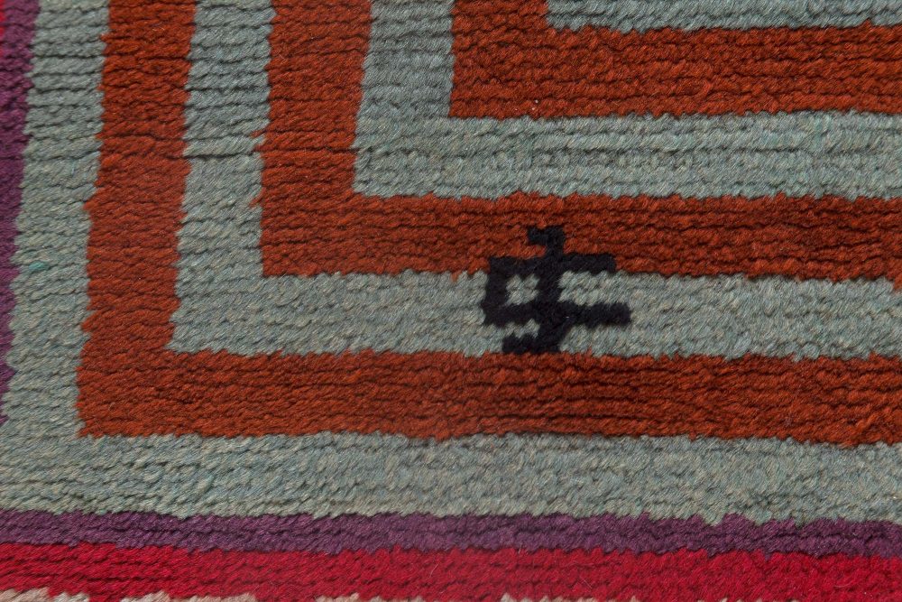 High-quality Vintage French Art Deco Rug Designed by Jules Coudyser BB1263