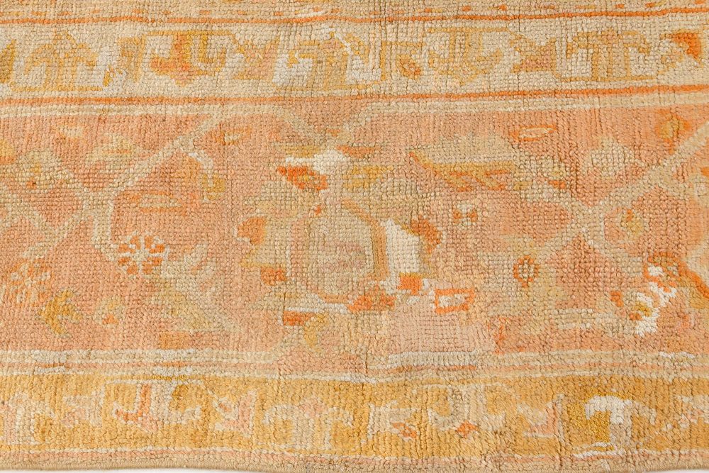 High-quality Antique Turkish Oushak Hand Knotted Wool Rug BB2508