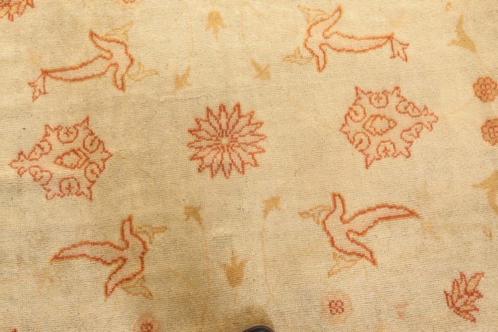 Authentic Turkish Oushak Beige Handmade Wool Rug BB2704
