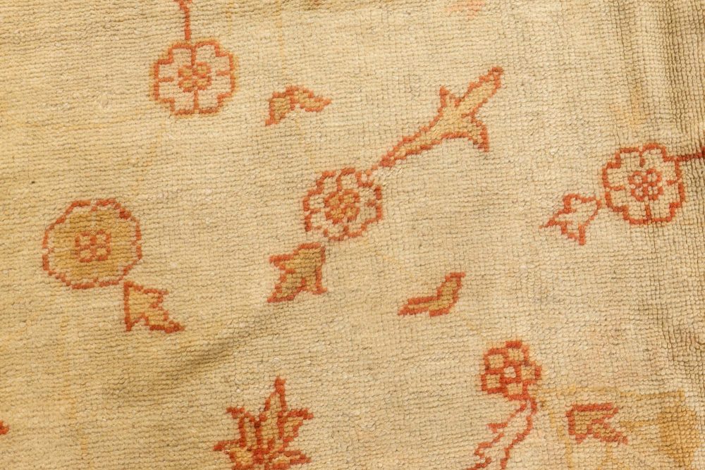 Authentic Turkish Oushak Beige Handmade Wool Rug BB2704
