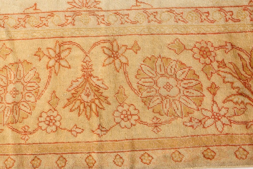 Authentic Turkish Oushak Beige Handmade Wool Rug BB2704