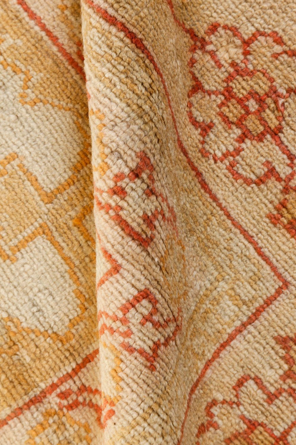 Authentic Turkish Oushak Beige Handmade Wool Rug BB2704