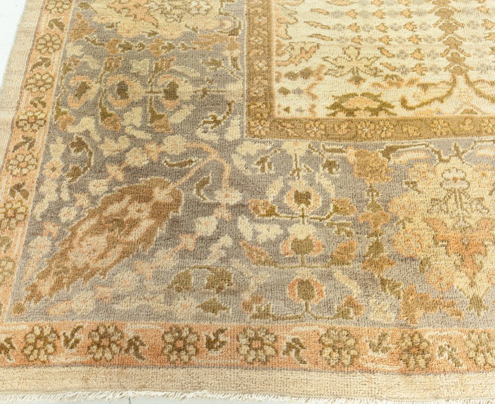 Early 20th Century Persian Sultanabad Brown, Beige, Taupe Handwoven Wool Rug BB3554