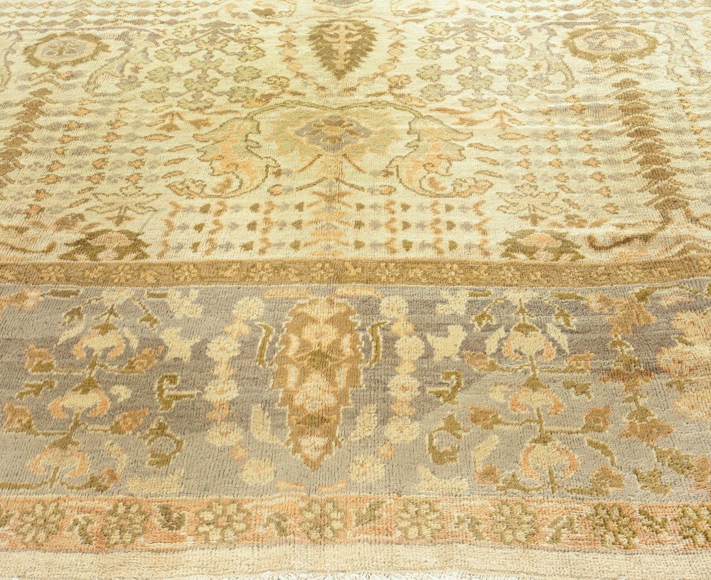 Early 20th Century Persian Sultanabad Brown, Beige, Taupe Handwoven Wool Rug BB3554