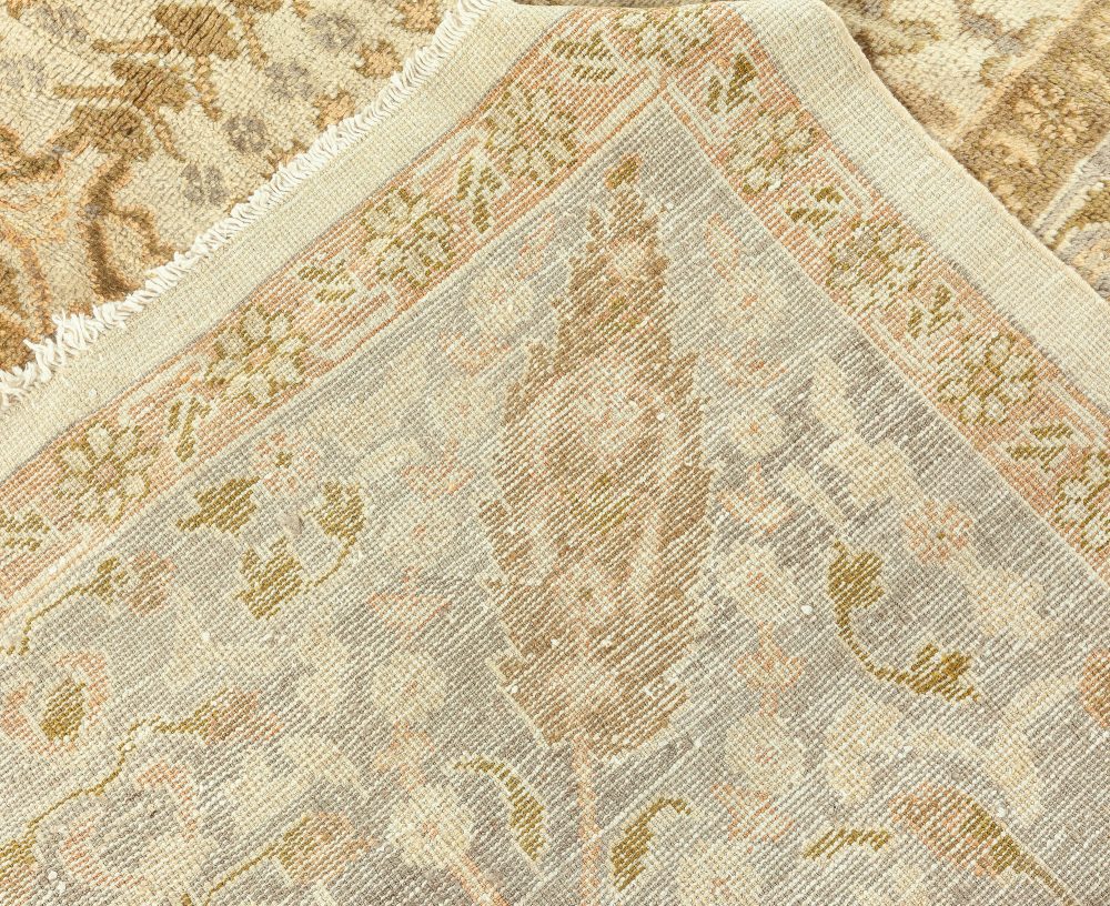 Early 20th Century Persian Sultanabad Brown, Beige, Taupe Handwoven Wool Rug BB3554