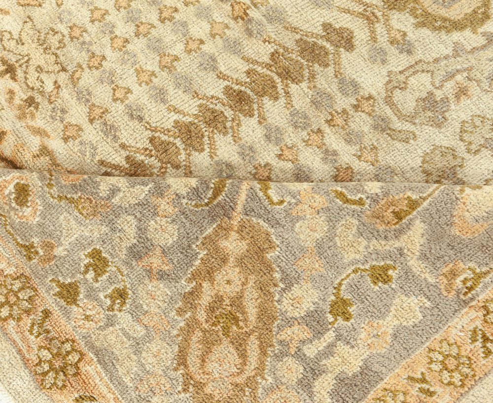 Early 20th Century Persian Sultanabad Brown, Beige, Taupe Handwoven Wool Rug BB3554