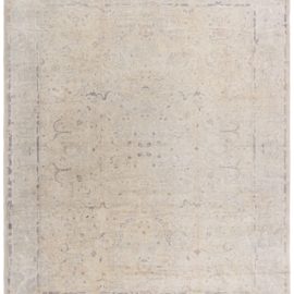 Antique Amritsar Indian Allover Floral Pale Sand Hand-Knotted Wool Rug – Circa 1900 BB3865