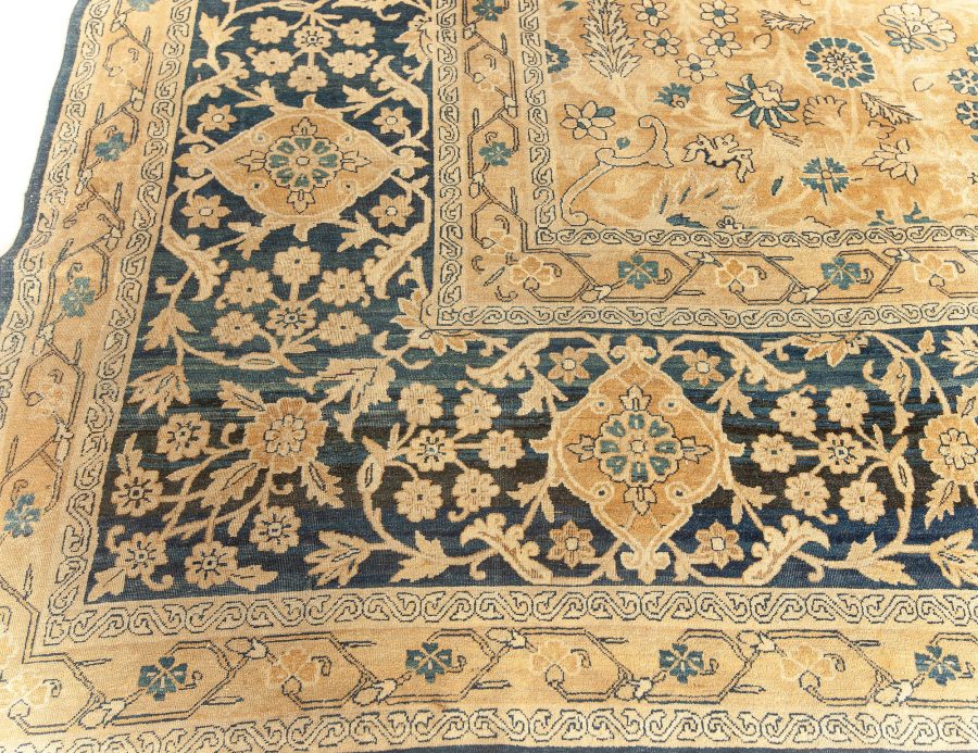 Oversized Antique Persian Kirman Handmade Wool Carpet BB3867