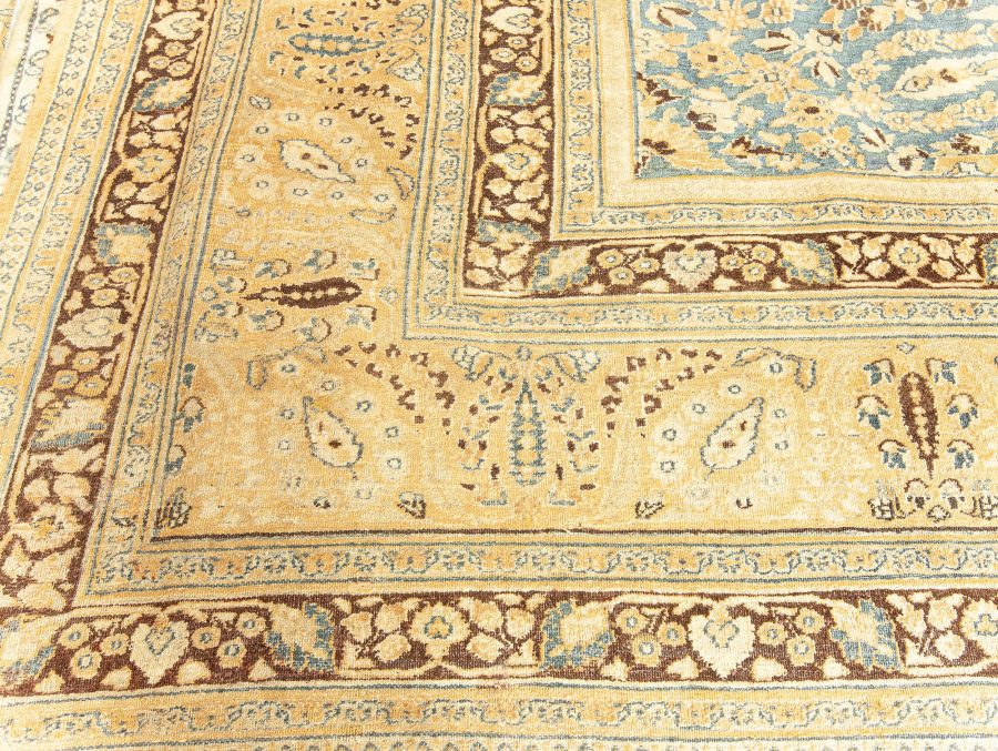 Antique Persian Khorassan Botanic Handmade Wool Rug BB3961