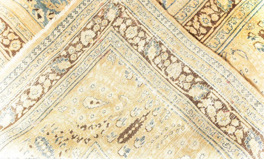 Antique Persian Khorassan Botanic Handmade Wool Rug BB3961