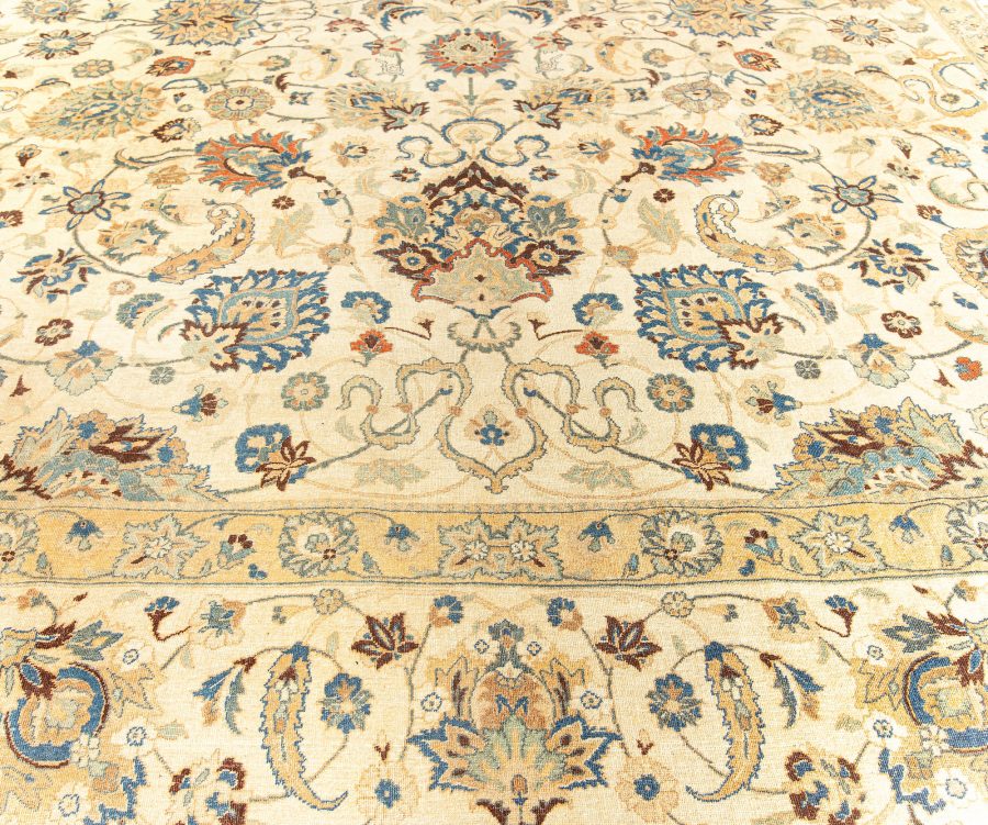 Fine Antique Persian Tabriz Botanic Handmade Wool Carpet BB4295