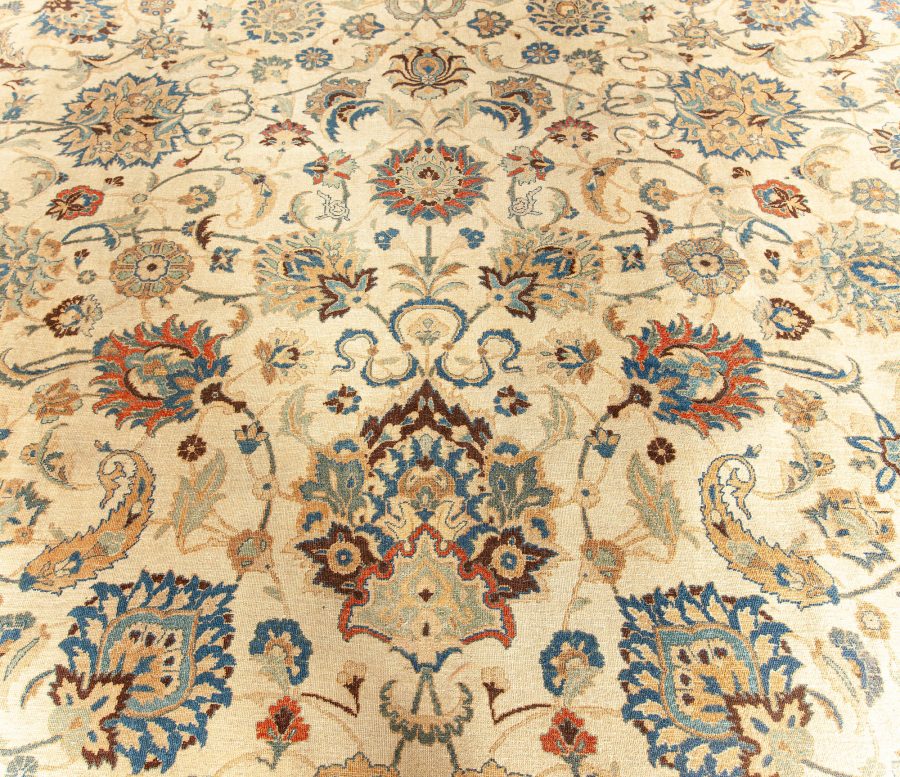 Fine Antique Persian Tabriz Botanic Handmade Wool Carpet BB4295