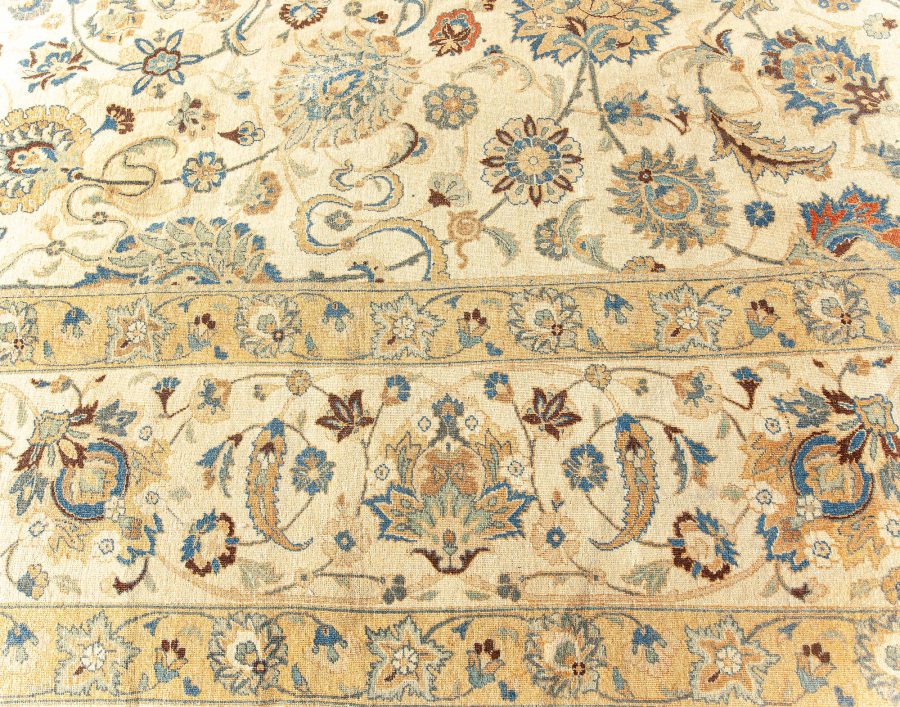 Fine Antique Persian Tabriz Botanic Handmade Wool Carpet BB4295