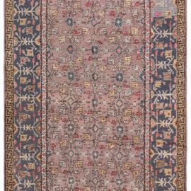 Vintage Samarkand Floral Light Gray – Hand-Knotted Wool Rug BB4392