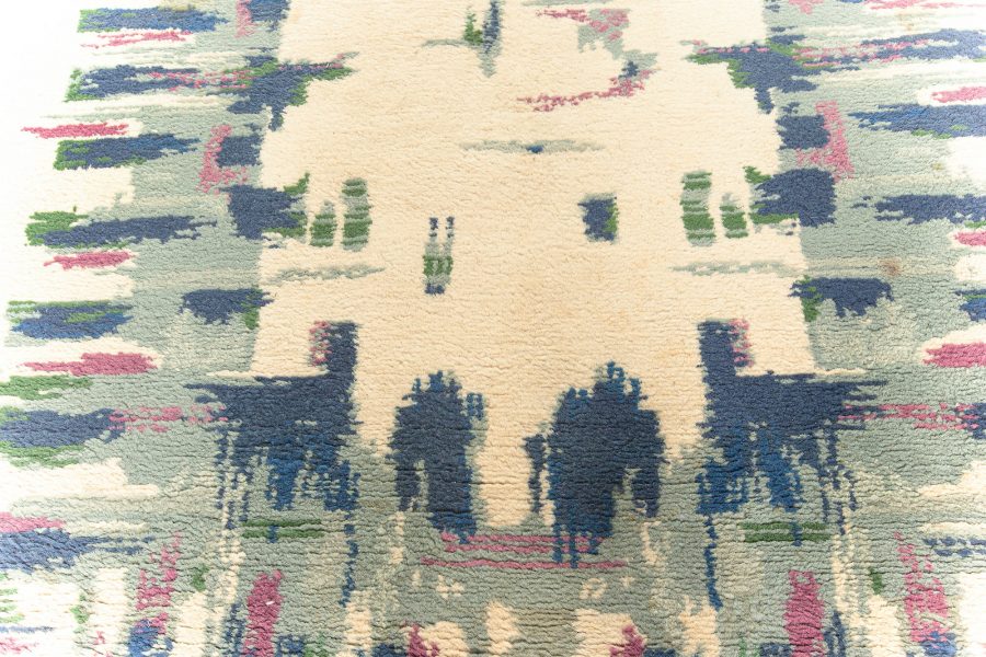 One-of-a-kind French Art Deco Hand Knotted Wool Rug BB5031