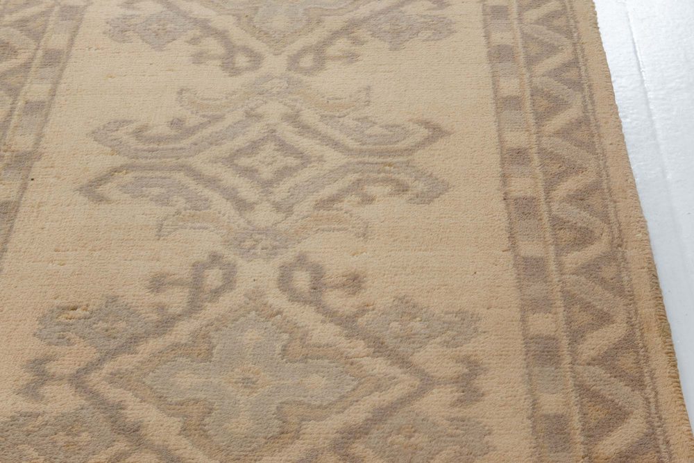 Antique Turkish Oushak Handmade Wool Runner BB5359