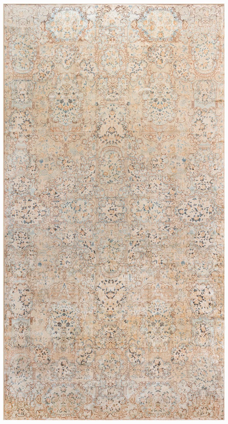 Antique Persian Kirman Handmade Wool Rug BB5577