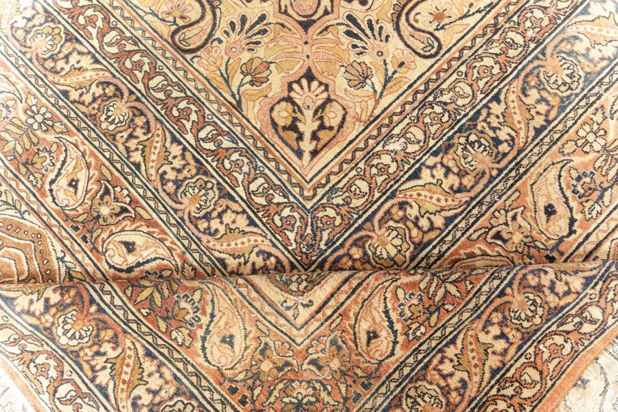 Authentic 19th Century Oversized Persian Kirman Handmade Wool Rug BB6045
