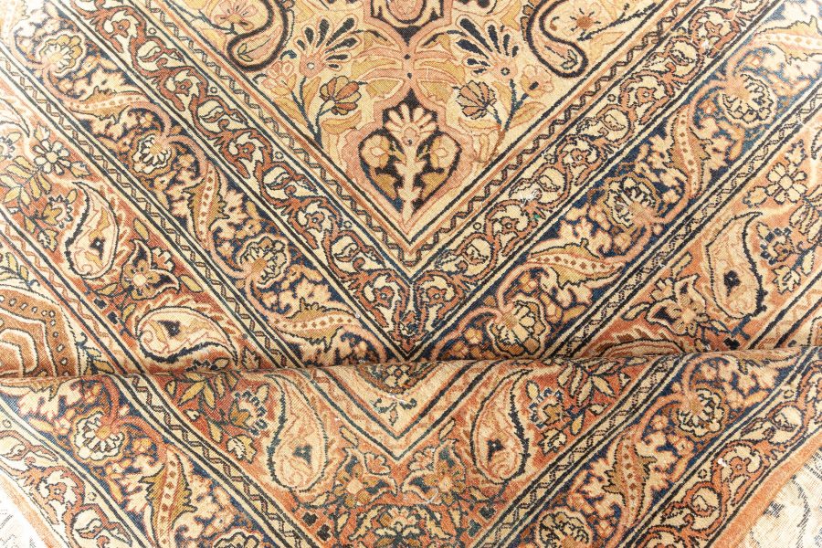 Authentic 19th Century Oversized Persian Kirman Handmade Wool Rug BB6045